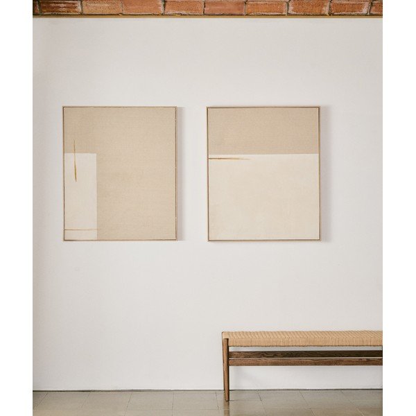 Paveikslas tapyba rankomis (tapyba) su rėmeliu/tapyba ant drobės 80x100 cm Salin – Kave Home-image-1