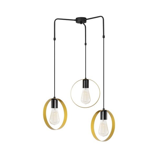 Juodos spalvos metalinis pakabinamas šviestuvas Opviq lights Kosmos-image-4
