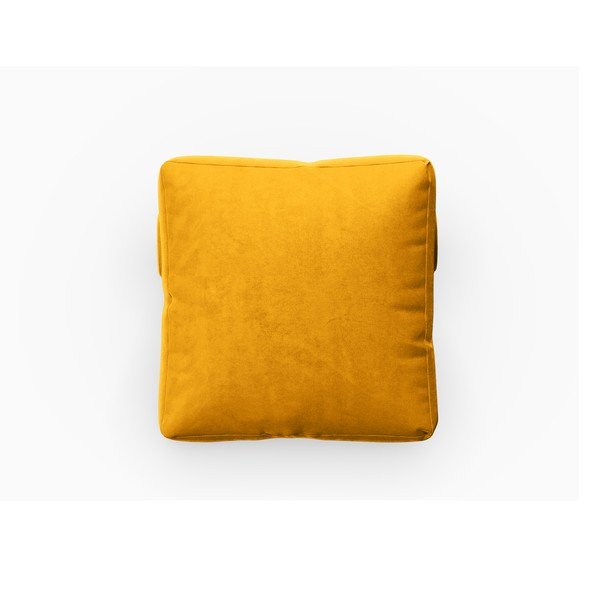 Geltonos spalvos aksomo pagalvėlė modulinei sofai Rome Velvet - Cosmopolitan Design-image-1
