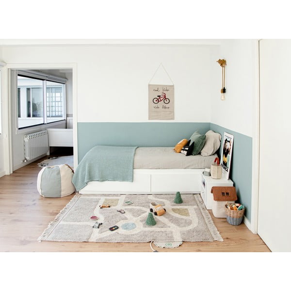 Iš medvilnės vaikiškas žaidimų kilimas pilkos spalvos 120x170 cm Eco-City – Lorena Canals-image-1