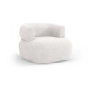 Iš boucle krėslas baltos spalvos Jenny – Micadoni Home