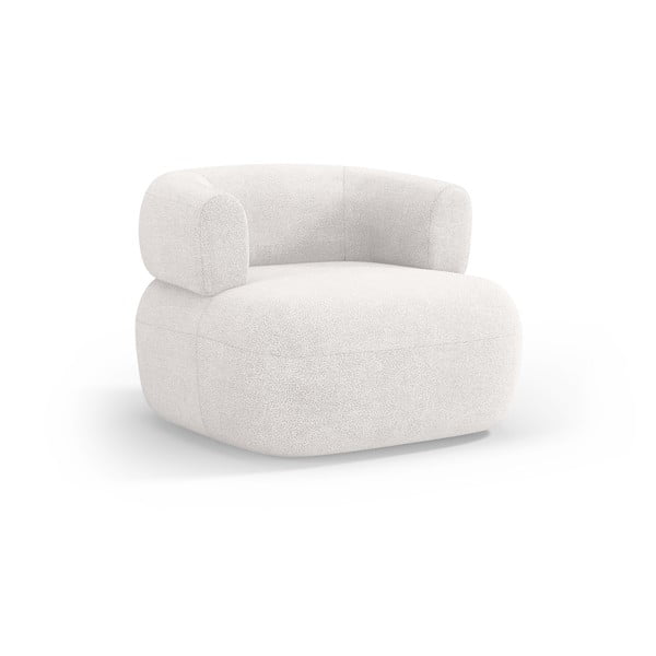 Iš boucle krėslas baltos spalvos Jenny – Micadoni Home