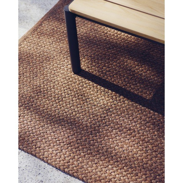 Terakotos spalvos iš perdirbto pluošto lauko ir vidaus kilimas 160x230 cm Despas – Kave Home-image-2