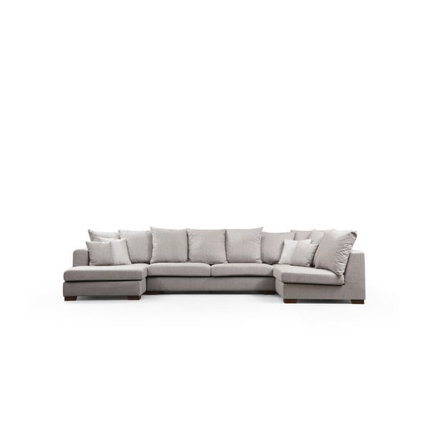 Kampinė sofa šviesiai pilkos spalvos („U“ formos) Colorado – Balcab Home