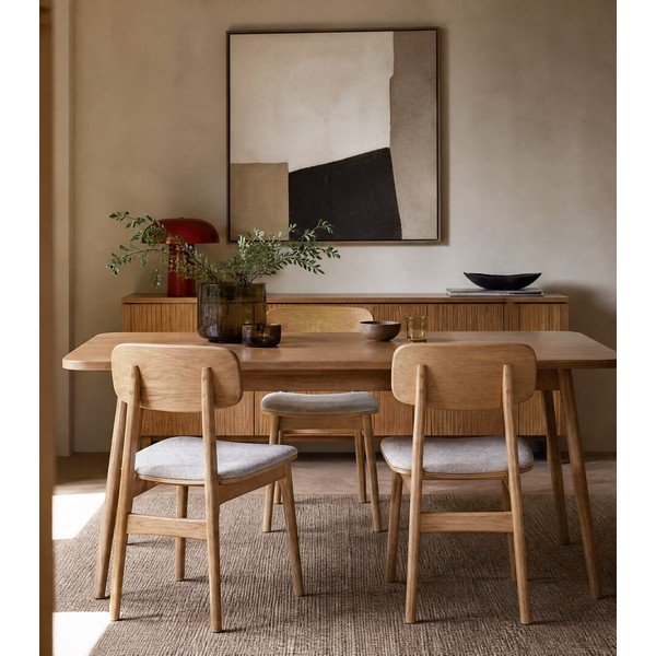 Valgomojo kėdė smėlio spalvos/natūralios spalvos Livo – Unique Furniture-image-3