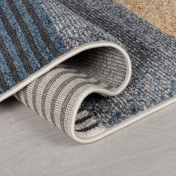 Geltonos ir mėlynos spalvos kilimas Flair Rugs Brix, 160 x 230 cm-image-1