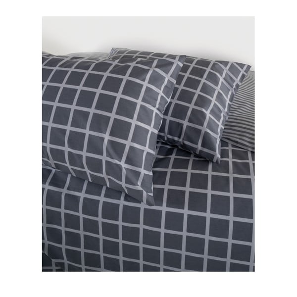 Pilkos spalvos iš ranforce medvilnės dvigulė/itin ilga patalynė 240x220 cm Linear Calm Geometric – Mila Home Luxury-image-4