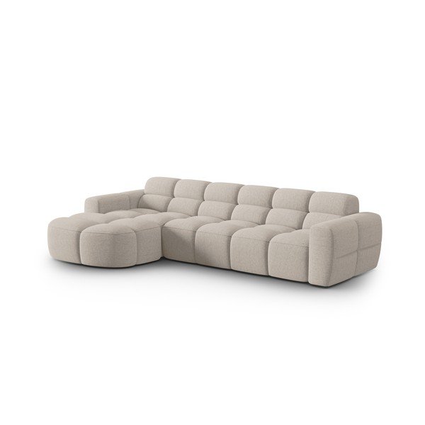 Kampinė sofa smėlio spalvos Lisa – Micadoni Home-image-2