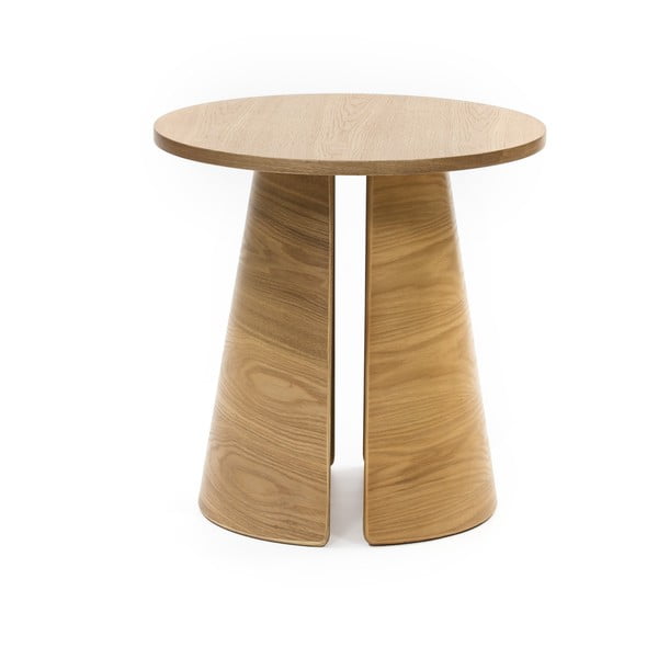 Apvalios formos šoninis stalas iš ąžuolo ø 50 cm Cep – Teulat