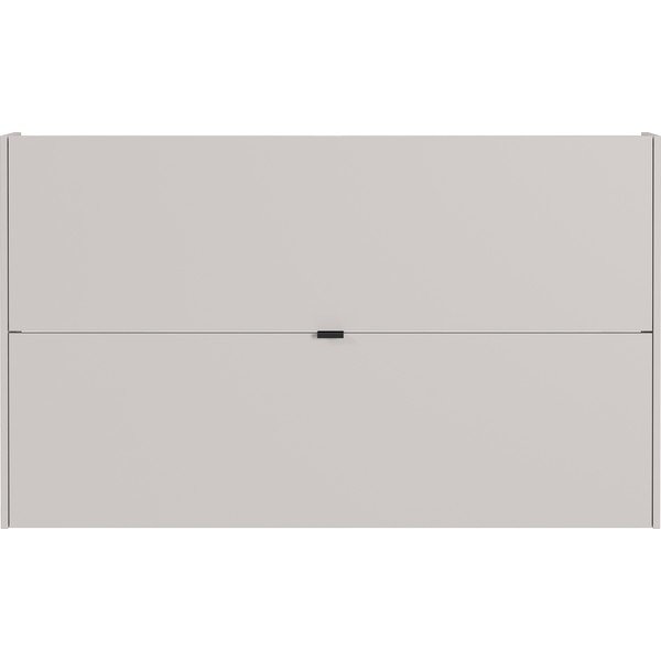 Kreminės spalvos atlenkiama/pakabinama spintelė batams iš ąžuolo 140x83x18 cm Ameca – Germania-image-2