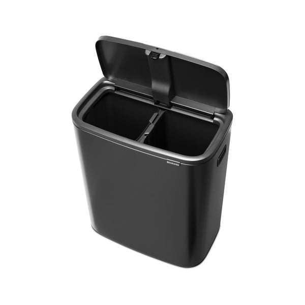 Iš plieno šiukšliadėžė tamsiai pilkos spalvos rūšiavimui/galima atidaryti palietus 60 l Bo Touch Bin – Brabantia