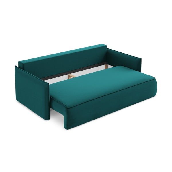 Turkio spalvos iš velveto sulankstoma/su sandėliavimo vieta sofa 225 cm Hula – Makamii-image-3