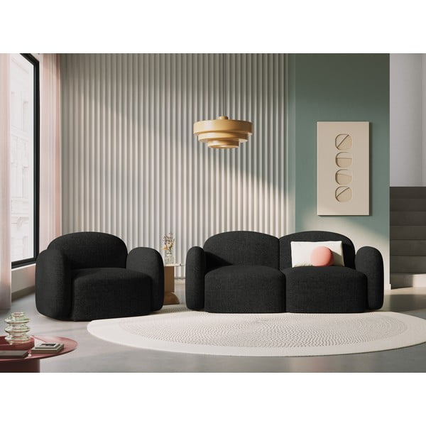 Krėslas juodos spalvos Blair – Micadoni Home-image-1