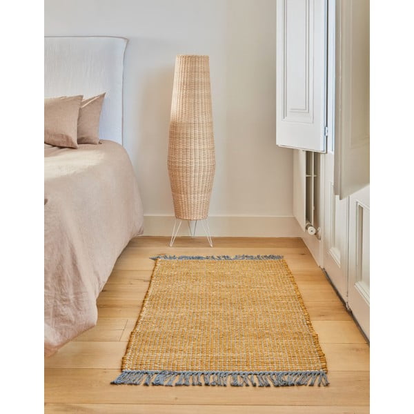 Iš rotango pastatomas šviestuvas natūralios spalvos (aukštis 120 cm) su rotango gaubtu Kamaria – Kave Home-image-1