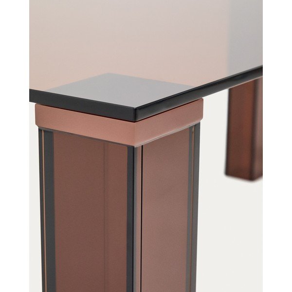 Iš stiklo valgomojo stalas 90x160 cm Adularia – Kave Home-image-4