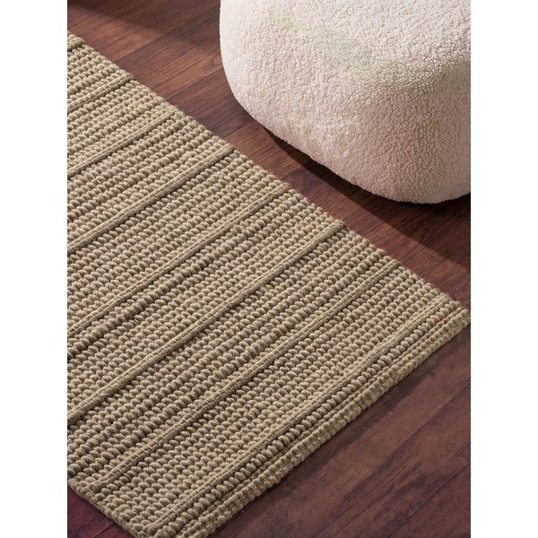 Rankų darbo smėlio spalvos iš vilnos kilimas 80x250 cm Camden Parker – Ted Baker-image-2