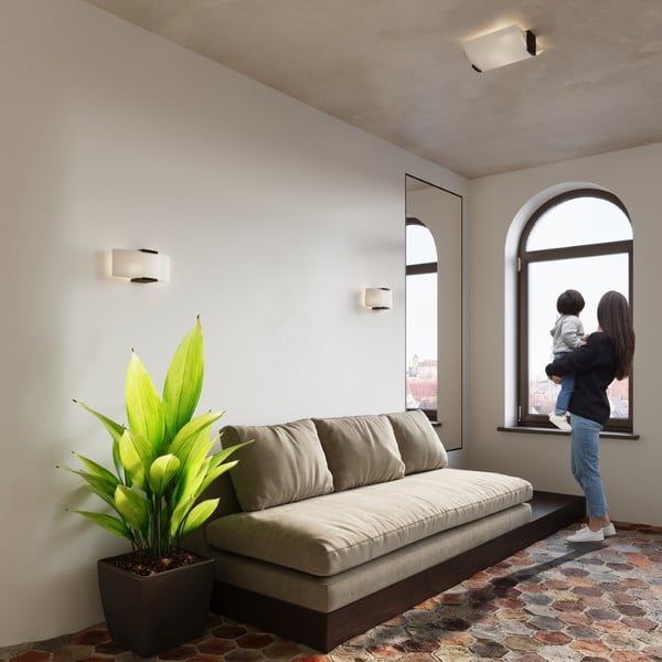 Sieninė lempa baltos spalvos Eva – Sollux-image-3