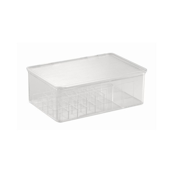 InterDesign Clarity lūpų dažų ir kosmetikos dėžutė, 27,5 x 18,5 x 9,5 cm-image-1