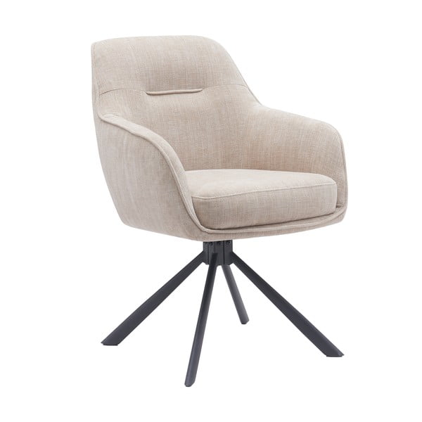 Kreminės spalvos iš audinio valgomojo kėdžių komplektas 2 vnt. Avola – Unique Furniture