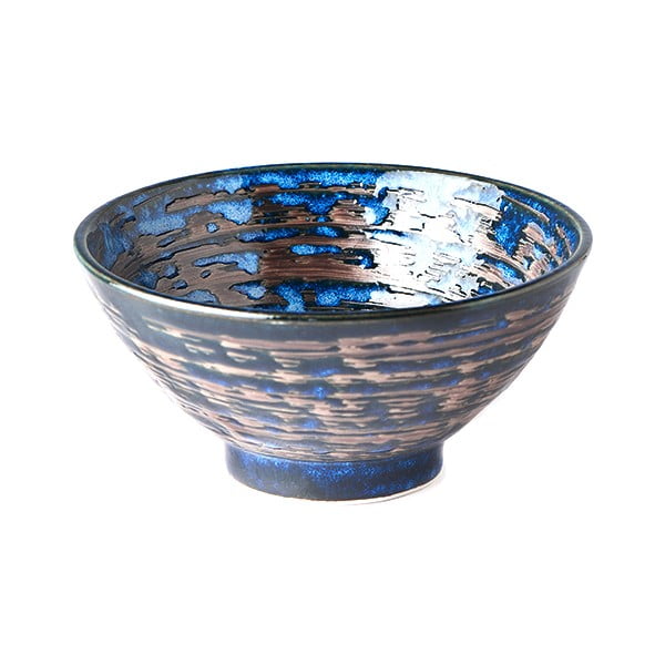 Mėlynas keraminis dubuo MIJ Copper Swirl, ø 16 cm