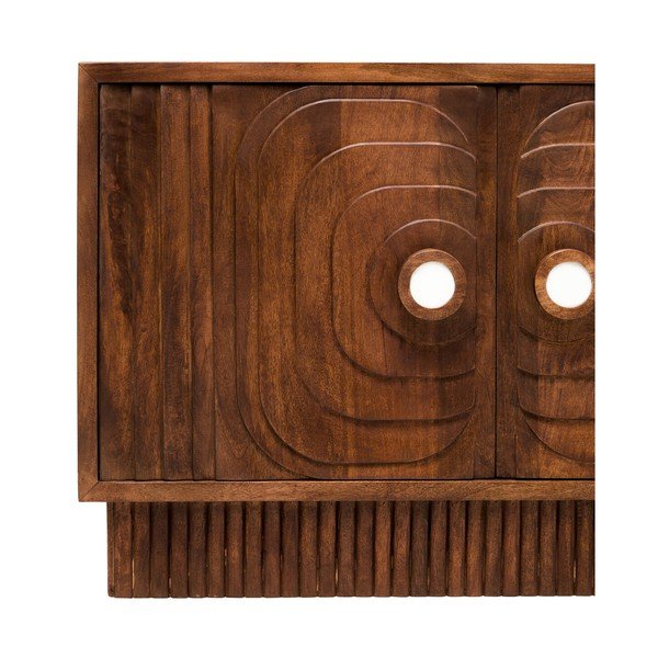 Tamsios natūralios spalvos iš mango masyvo šoninė spintelė 40x75x116 cm Sangar – Premier Housewares-image-4