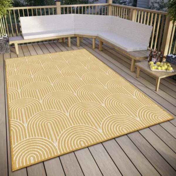 Lauko kilimas ochros spalvos 200x290 cm Pangli Ochre – Hanse Home-image-1