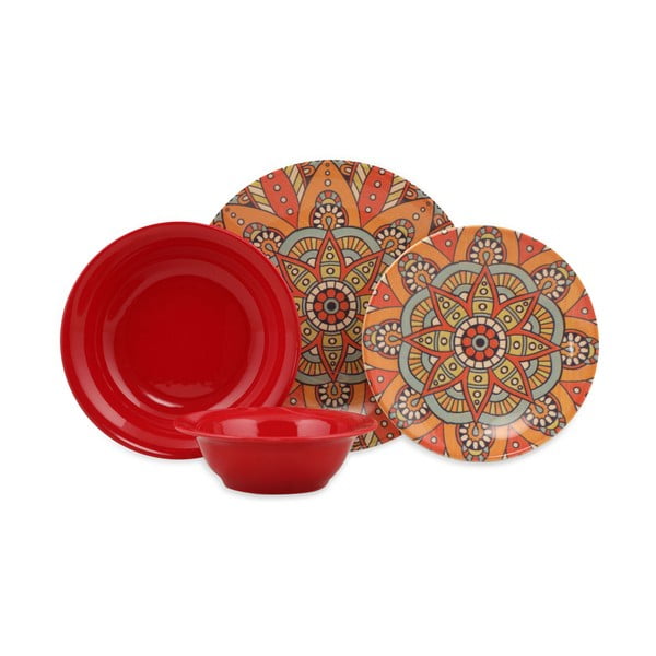 24 dalių porcelianinių indų rinkinys Kütahya Porselen Ruby