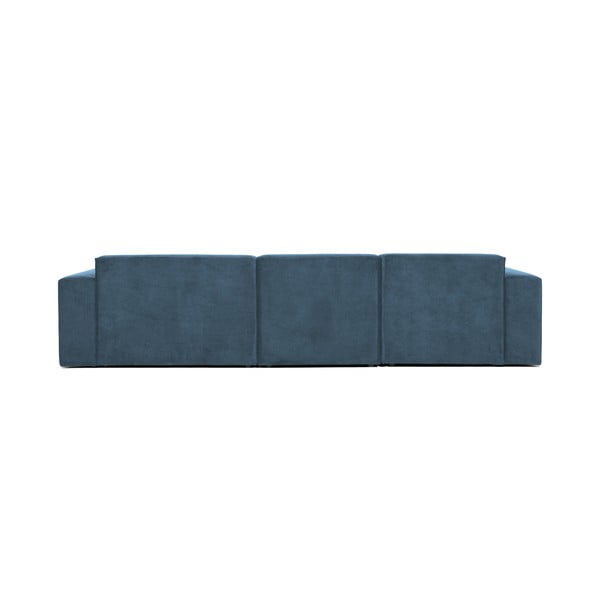 Iš kordinio velveto kampinė sofa mėlynos spalvos (su dešiniuoju kampu) Sting – Scandic-image-2