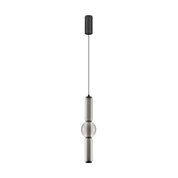 Pilkos spalvos iš stiklo kabantis šviestuvas LED su pritemdymo funkcija ø 12 cm Ulon – Nova Luce