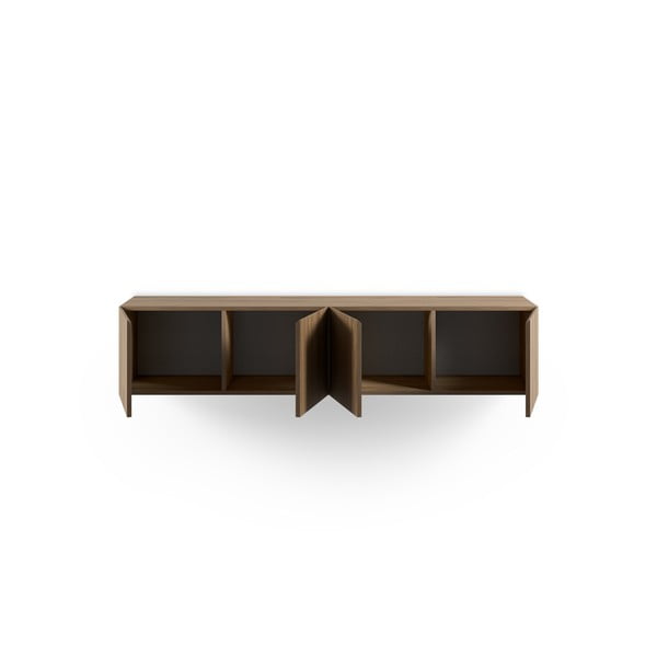 Natūralios spalvos TV spintelė iš ąžuolo 180x38x35 cm Daroca – Marckeric-image-2