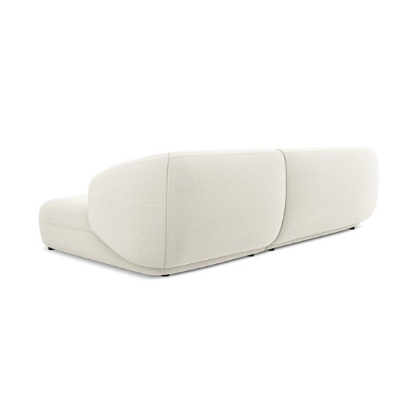 Baltos spalvos iš velveto kampinė sofa (su dešiniuoju kampu) Moana – Makamii-image-3