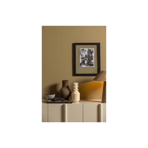 Žema šoninė spintelė kreminės spalvos iš pušies masyvo 200x85 cm Basu – WOOOD-image-4