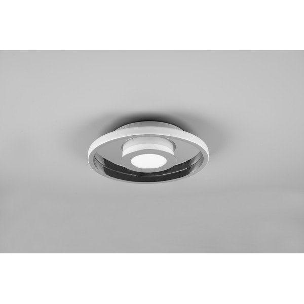 Metalinis LED lubinis šviestuvas, blizgaus sidabro spalvos ø 30 cm Ascari - Trio-image-3