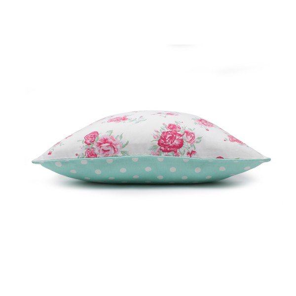 Mėtų žalios spalvos užvalkalas WeLoveBeds Roses, 40 x 60 cm-image-1