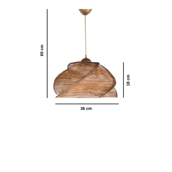 Kabantis šviestuvas smėlio spalvos ø 36 cm Pentagone – Opviq lights-image-1