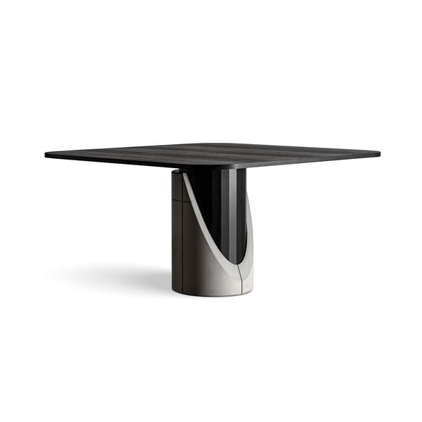 Valgomojo stalas su ąžuoliniu stalviršiu 140x140 cm Sharp - Lyon Béton