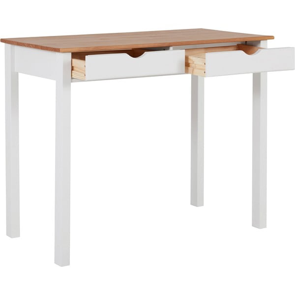 Baltai rudas darbo stalas pagamintas iš pušies medienos Støraa Gava, ilgis 100 cm-image-2