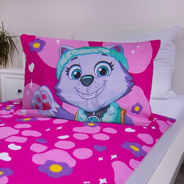 Rožinės spalvos iš medvilnės vaikiška patalynė vaikiškai lovai 100x135 cm Paw Patrol "Pawsome friendships grow" – Jerry Fabrics-image-4