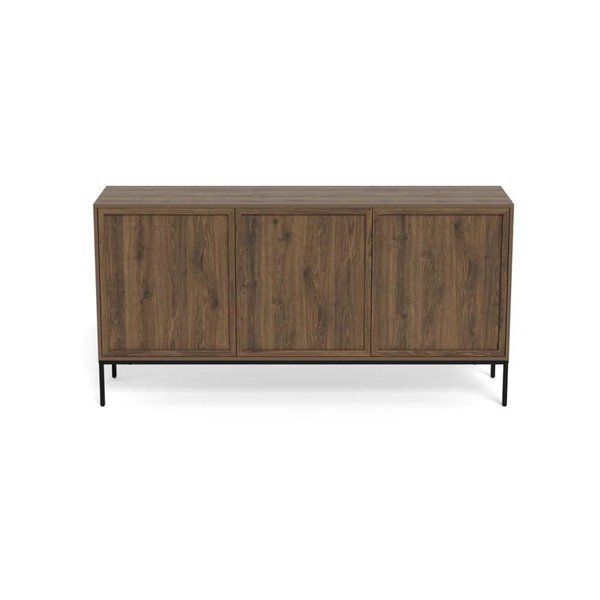 Tamsios natūralios spalvos šoninė spintelė iš ąžuolo 158x80x40 cm Palmdale – Actona-image-2