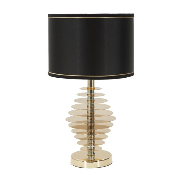 Juodos spalvos stalinė lempa su aukso spalvos dizainu Mauro Ferretti Round