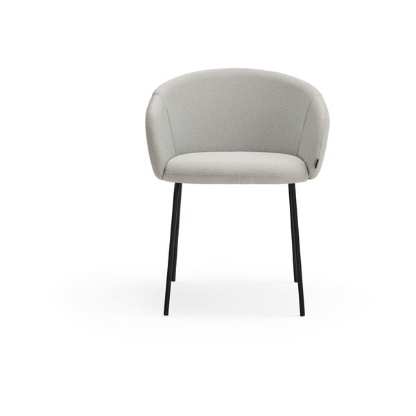 Šviesiai pilkos spalvos iš audinio valgomojo kėdė Add – Teulat-image-1