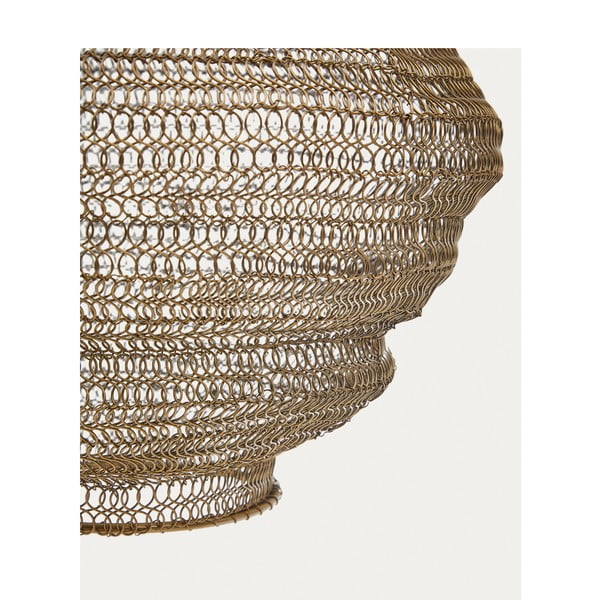 Kabantis šviestuvas auksinės spalvos ø 30 cm su metaliniu gaubtu Sarraco – Kave Home-image-4