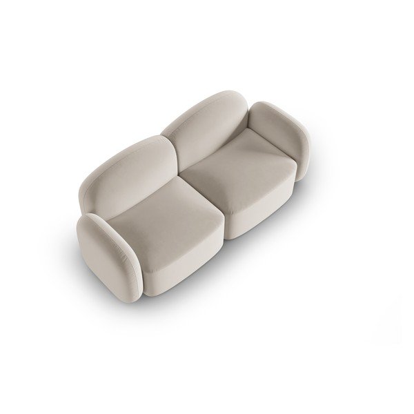 Sofa smėlio spalvos iš velveto 194 cm Blair – Micadoni Home-image-3