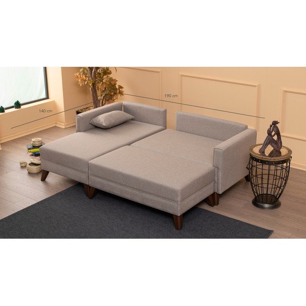 Kampinė sofa smėlio spalvos (su kairiuoju kampu) Bella – Artie-image-4