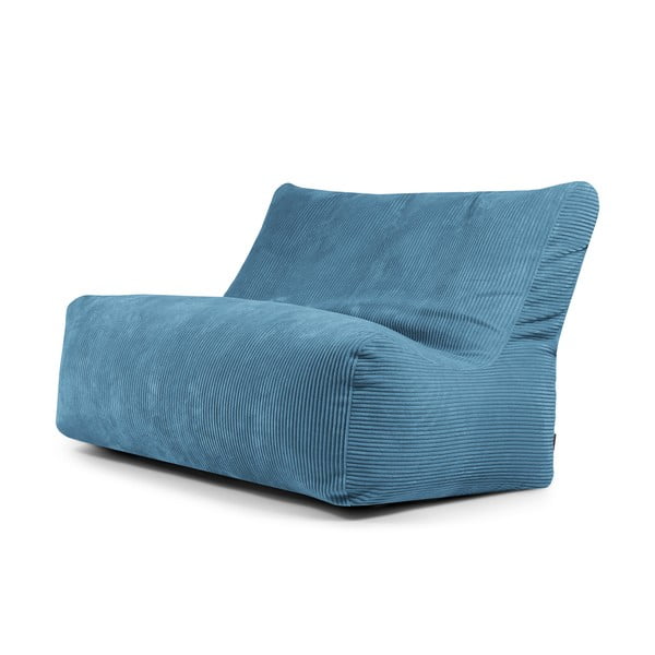 Mėlynos spalvos iš kordinio velveto sėdmaišis Sofa Seat Lounge – SLOWDOWN