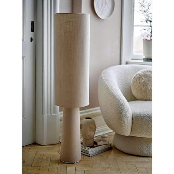 Pastatomas šviestuvas natūralios spalvos (aukštis 120 cm) su tekstiliniu gaubtu Emmie – Bloomingville-image-2
