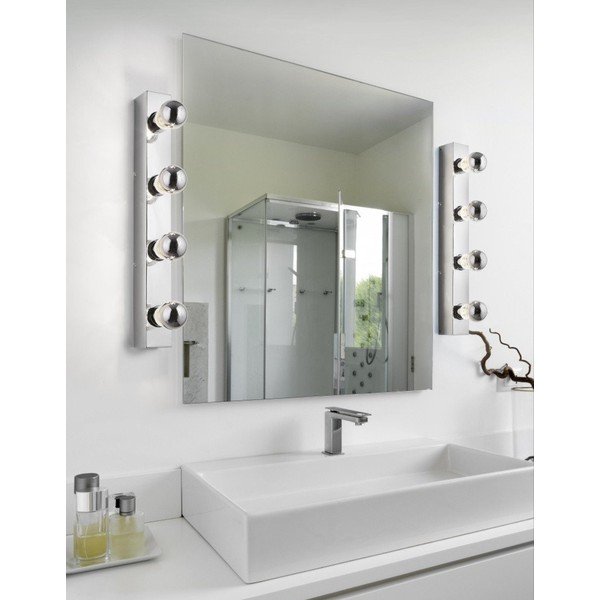 Blizgaus sidabro sieninis šviestuvas Theatro - Trio-image-1