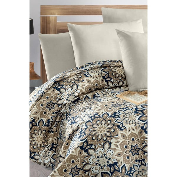 Iš medvilnės lovatiesė rudos spalvos 200x230 cm Pique – Mila Home-image-1