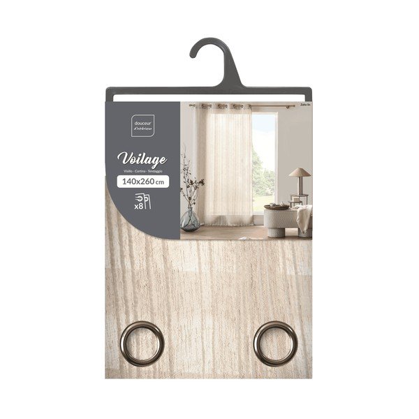 Kreminės spalvos užuolaida 140x260 cm Zaho – douceur d'intérieur-image-3