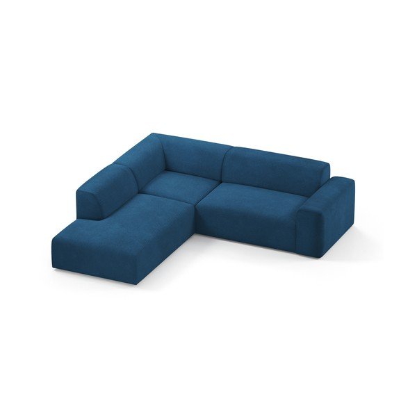 Turkio spalvos aksominė kampinė sofa Marie Claire Home Karen, 260 cm, kairysis kampas-image-3